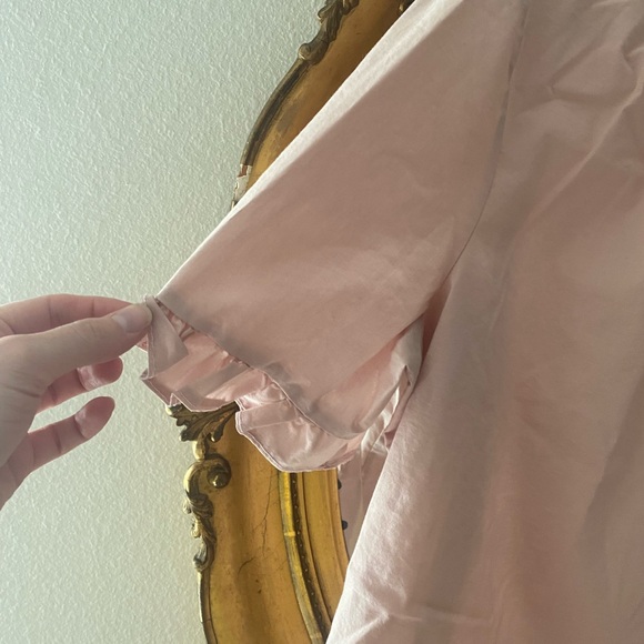Worthington Ruffled Light Pink Blouse with Buttoned Collar - Picture 6 of 8